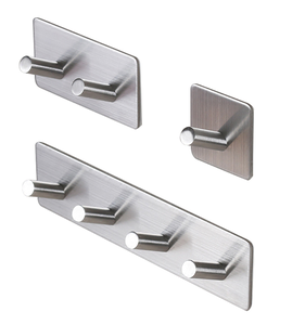 Crochets adhésifs pour porte murale, robustes, en acier inoxydable, porte-vêtements, <span class=keywords><strong>crochet</strong></span> pour <span class=keywords><strong>serviette</strong></span> de salle de bain, cuisine - Product Image 1