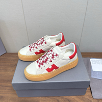 Baskets décontractées à plateforme pour femme en cuir véritable, à lacets, coupe basse, semelle épaisse, logo argenté, pour la marche quotidienne, chaussures de luxe de créateur