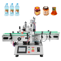 Mesin Pelabelan Minuman Otomatis untuk Botol Kaca Bulat dan Heksagonal, Label Stiker Kemasan Makanan, Kimia, Kertas, Kayu