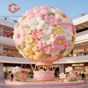 Ballon à <span class=keywords><strong>air</strong></span> chaud <span class=keywords><strong>gonflable</strong></span> géant à motif floral personnalisé pour salons professionnels et grandes inaugurations - Product Image 1