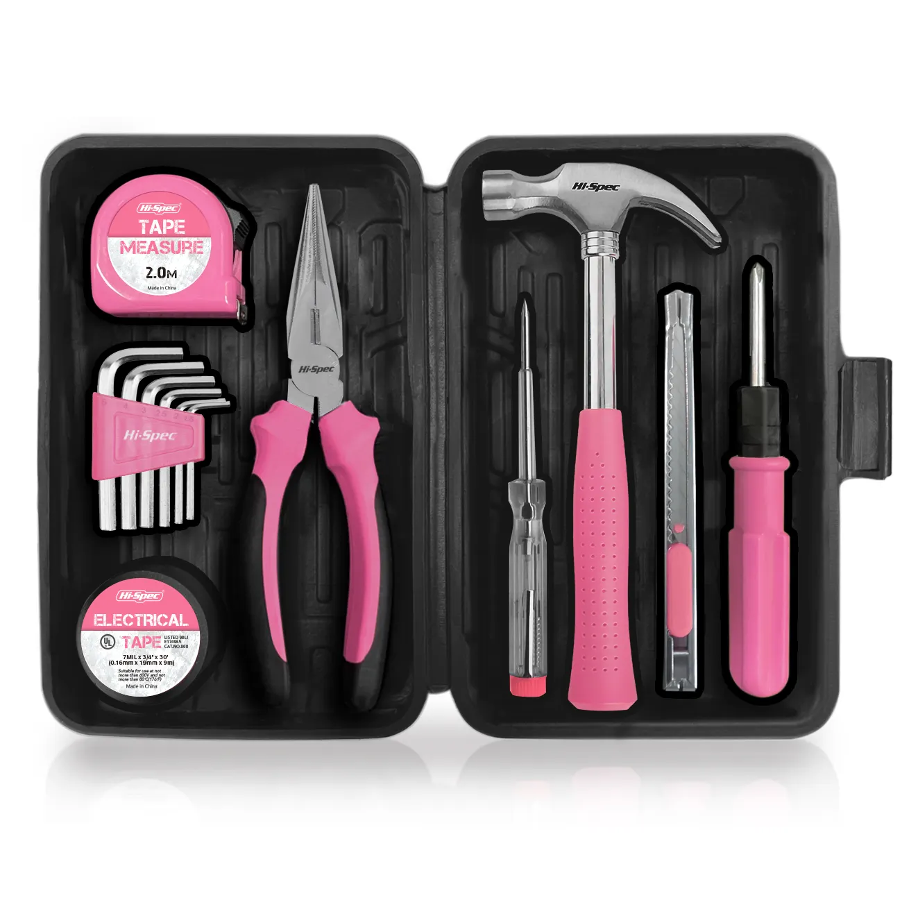 Combo Tool Kit Mini Multi Tools Set Box Garage House Hold Pink Womens Kit Set Of Tool For Home