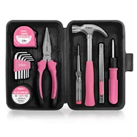 Combo Tool Kit Mini Multi Tools Set Box Garage Huis Houden Roze Womens Kit Set Van Tool Voor Thuis