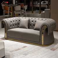 Canapé d'angle 1, 2 ou 3 places en cuir véritable Nappa, style italien moderne haut de gamme, personnalisable, avec structure en bois massif, pour salon de villa