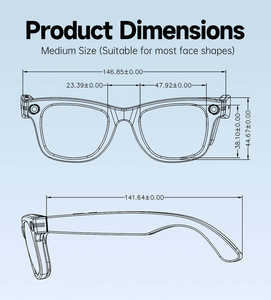 แว่นตาอัจฉริยะ 2025 W620 กล้อง 5MP บันทึกวิดีโอ แปลภาษาด้วย AI บันทึกเสียงผ่านบลูทูธ ชุดหูฟังอัจฉริยะพร้อมกล้อง - Product Image 6