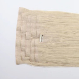 Oceanehair all'ingrosso 100% europei Remy vergini pelle tessuto extension per capelli colore chiaro doppio disegno invisibile Clip senza soluzione di capelli - Product Image 3