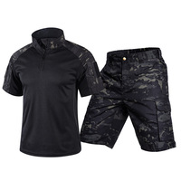 Combinaison de grenouille à manches courtes, short tactique, t-shirt pour homme à séchage rapide, vente en gros d'usine, combinaison d'entraînement