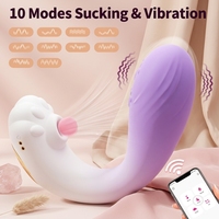 Vibrateur Dildo Bluetooth APP pour stimulation du point G, suceur de clitoris, stimulateur clitoridien, jouets sexuels pour femmes, masturbateur féminin