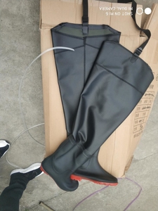 Stivali da pioggia Super impermeabili per adulti in tessuto a maglia in PVC 100% per longuette e cosce per attrezzi da pesca - Product Image 3