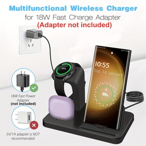 Estación de Carga en Oferta para Samsung Z <span class=keywords><strong>Flip</strong></span> Fold 3 en 1, Base de Carga Inalámbrica Rápida Tipo C para Galaxy Watch 5 <span class=keywords><strong>Pro</strong></span> Buds - Product Image 6