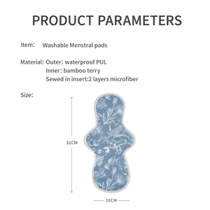 Hygiène <span class=keywords><strong>Féminine</strong></span> Menstruelle Serviette Hygiénique Bambou Éponge <span class=keywords><strong>Lavable</strong></span> Dames Période Produits D'hygiène - Product Image 3