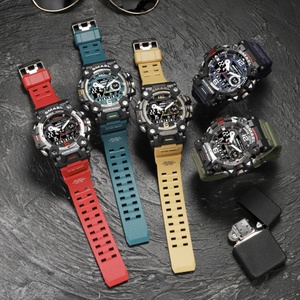 นาฬิกาผู้ชายแฟชั่นนาฬิกาสปอร์ตกันน้ำส่องสว่าง LED นาฬิกาดิจิตอลจอแสดงผลคู่นาฬิกาควอทซ์แบบแอนะล็อกนาฬิกาดิจิตอล - Product Image 3