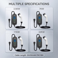 Station de recharge portable pour voiture, prête à l'emploi, avec chargeur EV triphasé 11 kW