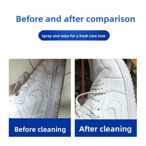 Nettoyant pour chaussures blanches sans eau 150ml, sans rinçage, pour chaussures de sport et de tennis, élimine les <span class=keywords><strong>taches</strong></span> de graisse jaunes, mousse blanchissante, nettoyage à sec - Product Image 5