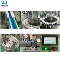 Machine intégrée automatique de mise en bouteille, de pose de capuchons et d'étiquetage pour le conditionnement de produits cosmétiques, d'huiles essentielles, de lotions et de crèmes