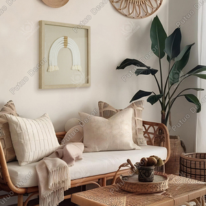 3D 직조 미니멀리스트 벽걸이 장식, 고투명 유리 커버 및 PS 프레임 포함 - Product Image 5