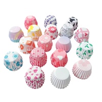 2.5cm * 1.75cm Mini doublures en papier Cupcake résistant aux hautes températures carré résistant à l'huile imprimé emballages de gâteau pour la cuisson de gâteau