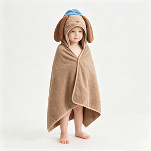Serviette poncho à capuche en coton personnalisée pour enfants, motif chien mignon, serviette <span class=keywords><strong>de</strong></span> <span class=keywords><strong>bain</strong></span> pour <span class=keywords><strong>bébé</strong></span>, séchage rapide, absorbante, <span class=keywords><strong>cape</strong></span> <span class=keywords><strong>de</strong></span> <span class=keywords><strong>bain</strong></span> pour tout-petits, cadeau <span class=keywords><strong>de</strong></span> douche - Product Image 1