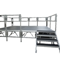 Plates-formes portatives en aluminium d'étape de service professionnel de RK et botte en aluminium, étape extérieure