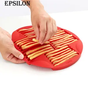 Epsilon DIY Chocolate Lollipop Mold Food Grade Silicone Finger Shape Biscuit Molds Long Strip Cookie Baking Tray