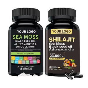 Label pribadi kapsul lumut laut minyak biji hitam Ashawagandha kapsul Shilajit kapsul lumut laut - Product Image 1