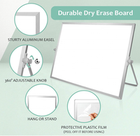 Tableau blanc d'écriture de bureau magnétique double face pour enfants Tableau effaçable à sec portable
