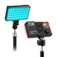 Rgb Video Studio Led Panel 25W Mini foco portátil y recargable, adecuado para todos los dispositivos