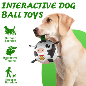 Pallone da Calcio per Cani KINYU Brevettato, Ecologico in PU, Interattivo per Allenamento all'Aperto, Resistente ai Morsi, Giocattolo per Animali Domestici - Product Image 5