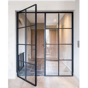 Divisor de porta de <span class=keywords><strong>metal</strong></span> para quarto, porta de <span class=keywords><strong>metal</strong></span> moderna interior de aço inoxidável para parede de vidro - Product Image 5
