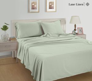 100% ऑर्गेनिक कॉटन शीट सेट शुद्ध लंबी स्टेपल पर्केल बुनाई वाली मुलायम बिस्तर शीट, बिस्तर पर सांस लेने योग्य गद्दे के लिए - Product Image 2
