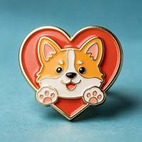 Broches en métal créatives et mignonnes en forme de chien, badges personnalisés en émail souple pour chiots, cadeaux pour les amoureux des animaux, événements et boutiques de détail