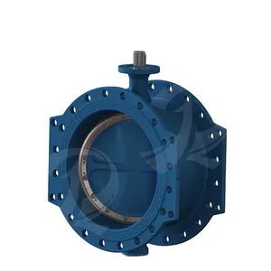 Válvula borboleta de flange dupla excêntrica PN16 de ferro dúctil DN600