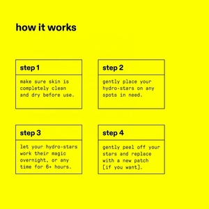 4 parches coloridos estrellas amarillas corazones flores forma hidrocoloide acné espinillas parches espejo caja con su logotipo - Product Image 2