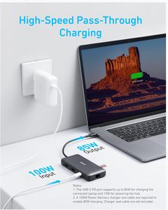ฮับ Anker 8-in-1 USB-C พร้อมจอภาพคู่ 4K 2 HDMI, ฮับอีเธอร์เน็ต 1 Gbps, จ่ายไฟ 85W, การ์ดสำหรับ Pro 8-in-1 USB C Hub - Product Image 5