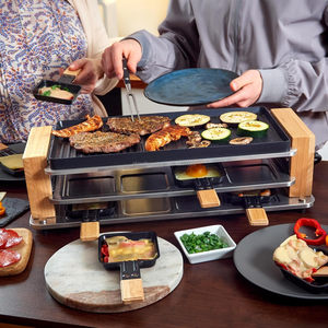Grill électrique portable pour <span class=keywords><strong>4</strong></span> personnes, surface antiadhésive, contrôle mécanique de la température, affichage numérique, 650W, cadeau - Product Image 6