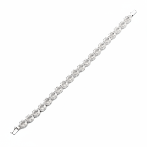 Baguette การออกแบบรูปร่างสีขาวหินเทนนิสสร้อยข้อมือหัตถกรรมตุรกี925เงินสเตอร์ลิงเครื่องประดับผู้หญิง - Product Image 2
