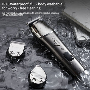 Lanumi <strong>S</strong>-1199 <strong>Grooming</strong> <strong>Kit</strong> for <strong>Men</strong> 11 1 Multifunctional IPX6 Waterproof Pro Cordless <strong>Hair</strong> Trimmer Clipper Set Stainless Steel - Product Image 5
