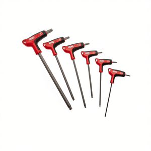 Juego de llaves hexagonales de 6 piezas con mango en T, rango de medidas métricas para tareas de reparación y ensamblaje de precisión - Product Image 2