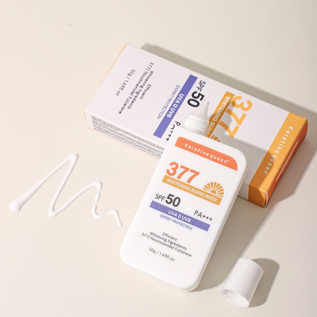 Private Label SPF50 Anti-UV Whitening Cream Physical Sunscreen Lotion Sunblock for Face and Body Sunscreen 377 Anti-Oxidation