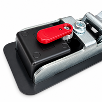 Loquet de porte RV industriel à levier de compression verrouillable à clé, rouge, à dégagement rapide, antirouille, résistant aux vibrations