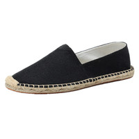 Chaussures en toile à enfiler, à rayures, talon plat, légères, décontractées, pour adultes