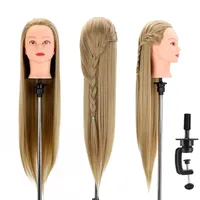 Redresser la tête de poupée pour la coiffure Kit de tête d'entraînement professionnel formation de coiffure tête de Mannequin style pour pratiquer des outils