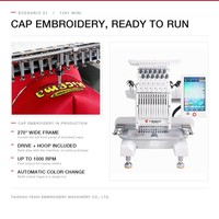 Machine à broder les casquettes 1201 Mini, emballée dans une boîte en bois, expédiée de Ningbo Shanghai avec un ensemble complet d'accessoires et d'outils