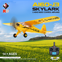 Avión de Espuma Wltoys 5CH A160, Planeador Acrobático, Giroscopio 3D6G, Radiocontrol 2.4G, Motor sin Escobillas, Modelo J3 Skylark, Avión RC para Aficionados