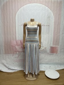 Casual <strong>Summer</strong> Stretch Print Low Cut Slim-fit Long Floor <strong>Dress</strong> Spaghetti Strap <strong>Dress</strong> Women <strong>Strappy</strong> <strong>Dress</strong> - Product Image 6