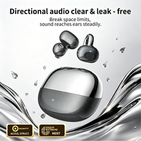 Auriculares Profesionales de Oreja Abierta, Auriculares Inalámbricos con Clip para la Oreja, BT 5.4, Resistentes al Agua IPX5, Auriculares Deportivos con 30 Horas de Reproducción para Correr y Gimnasio
