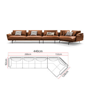 Sofá de Tela de Estilo Nórdico Minimalista, Combinación de Sala de Estar, Sofá de Lujo Ligero - Product Image 4
