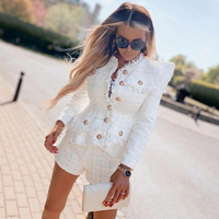 Ensemble de blazer et short 2 pièces de luxe pour femmes, vente en gros, fabricant