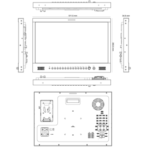 <span class=keywords><strong>Monitor</strong></span> per regia SEETEC M215S con logo personalizzato, 21,5 pollici, 1000 nit, multi-view, 1920x1080 IPS, 3G-SDI, <span class=keywords><strong>HDMI</strong></span> 2.0, GPI, per trasmissioni. - Product Image 6