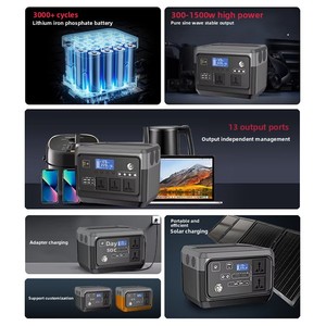 Station d'alimentation extérieure à batterie 1500W, alimentation portable haute capacité pour les situations d'urgence et de secours, LX-ABS13, batterie haute capacité - Product Image 4