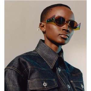 Round <b>Sunglasses</b> Full Rim <b>Gradient</b> Lenses UV400 Unisex Punk Style Sun Protection Adult Metal Frame - Product Image 2